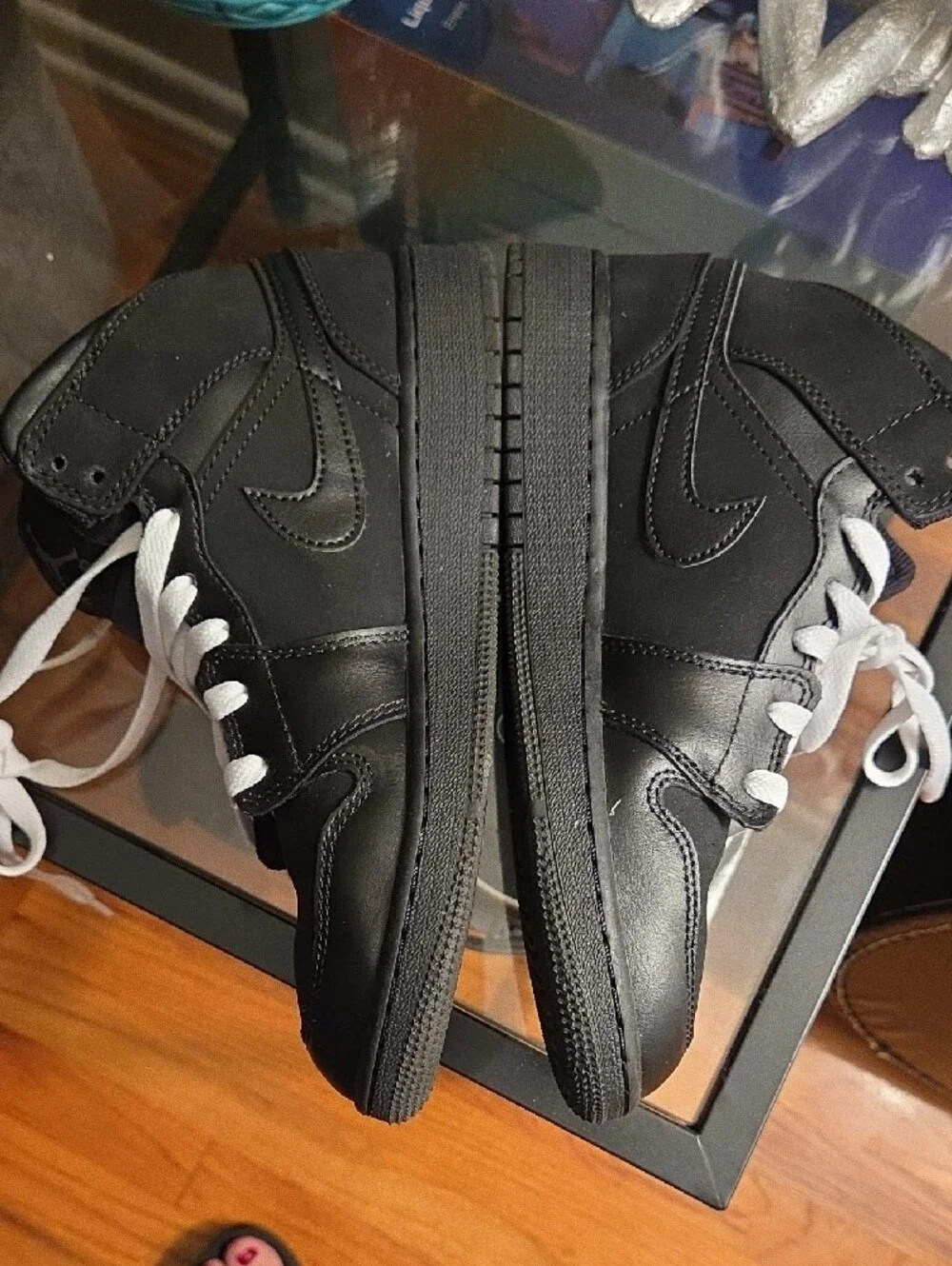 Jordan Kids Black and White High-Top Sneakers